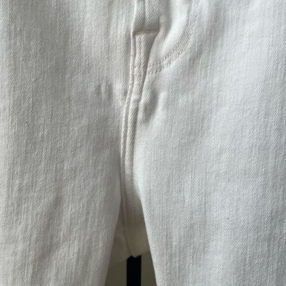 Good American White Raw Tulip Hem Jeans 31 - Picture 9 of 9